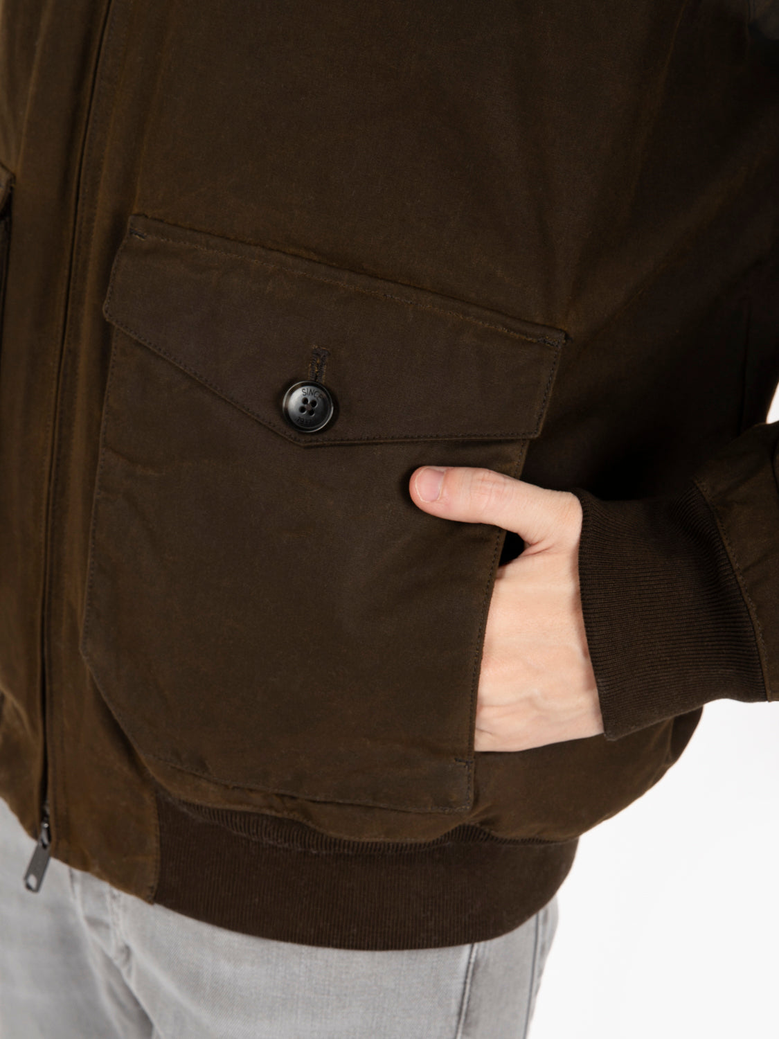 Giacca G9 AF waxed pocket deep moss