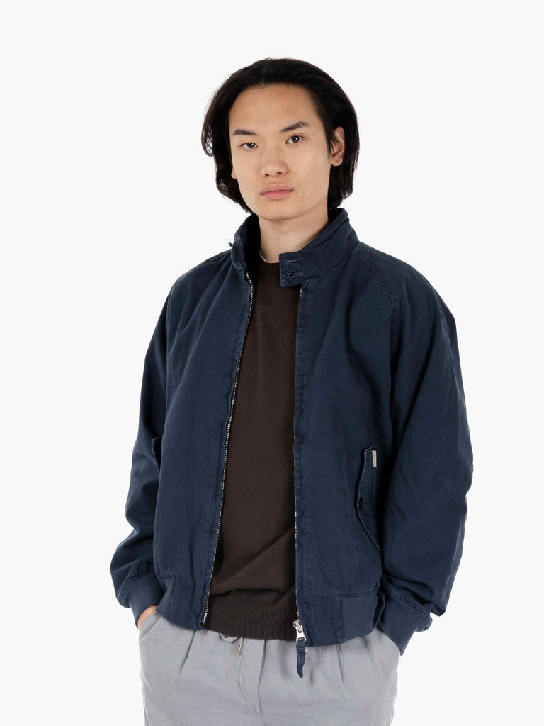 BARACUTA - Giacca in canvas collo alto sea storm