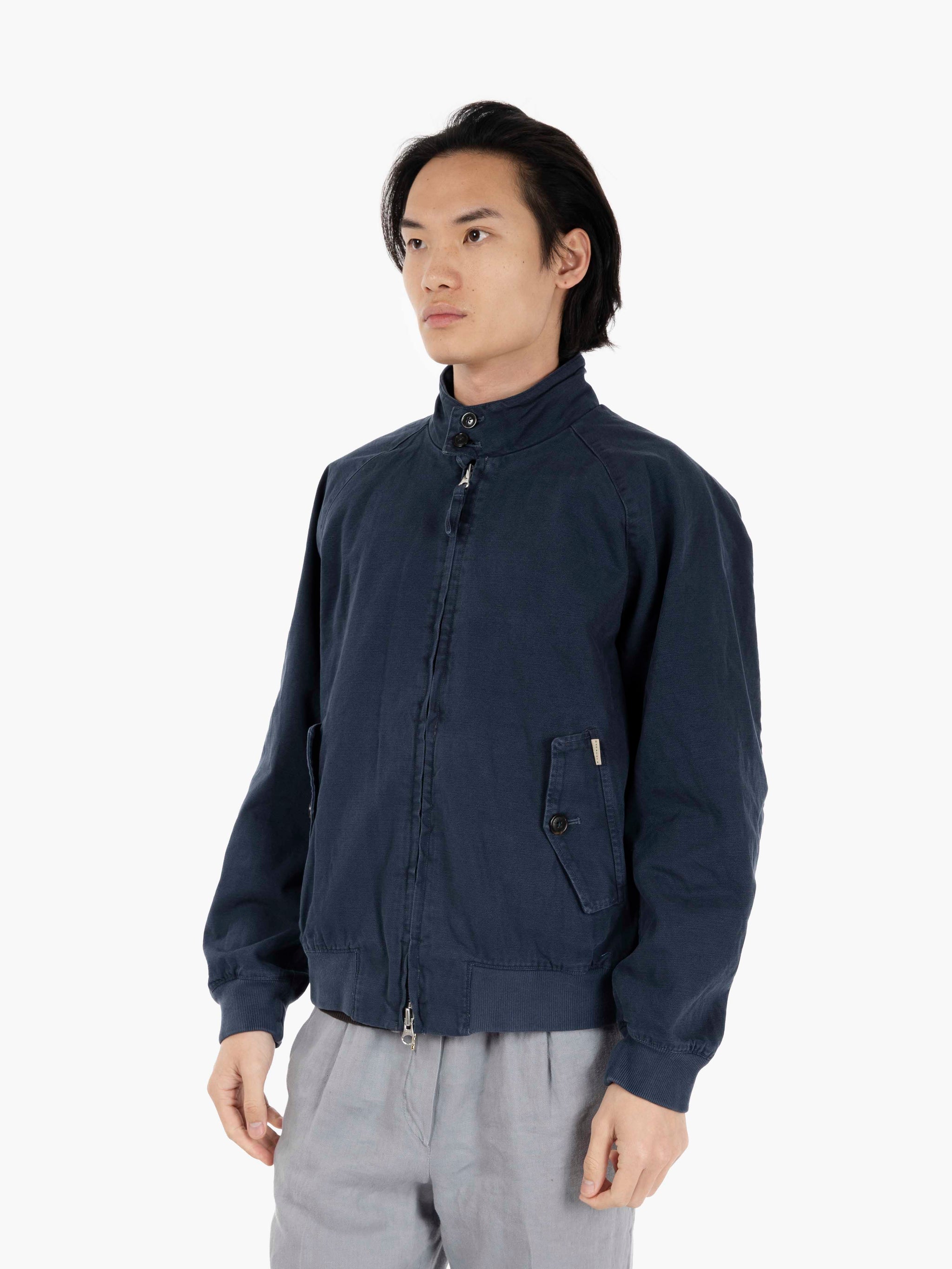 Giacca in canvas collo alto sea storm