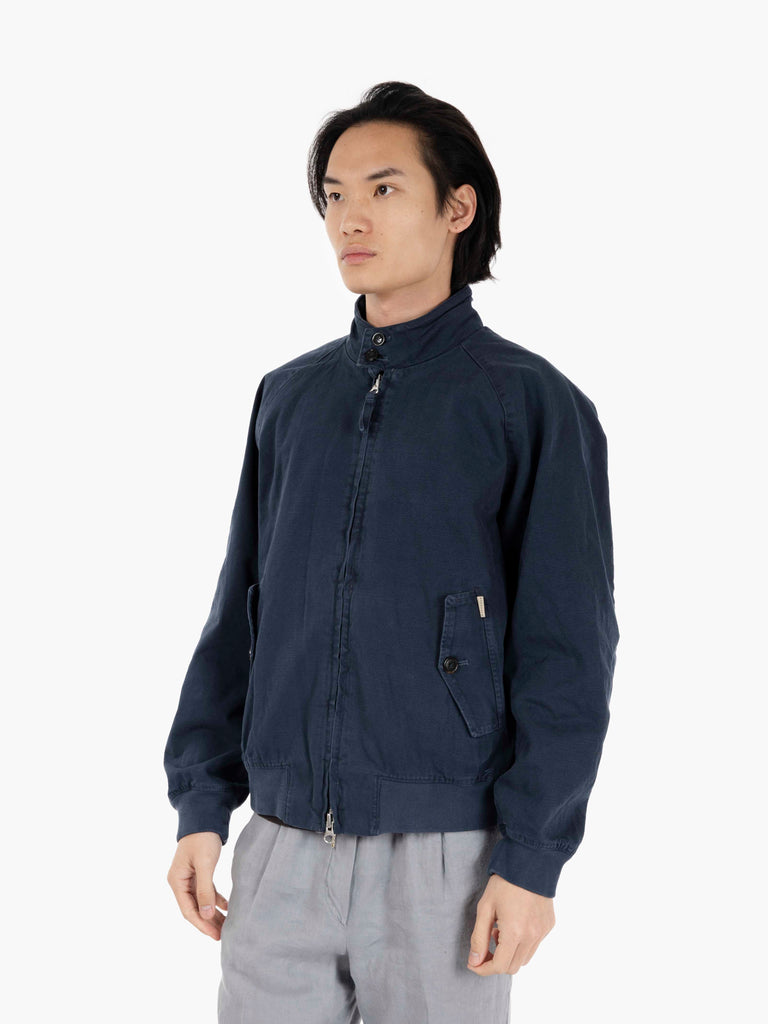 BARACUTA - Giacca in canvas collo alto sea storm