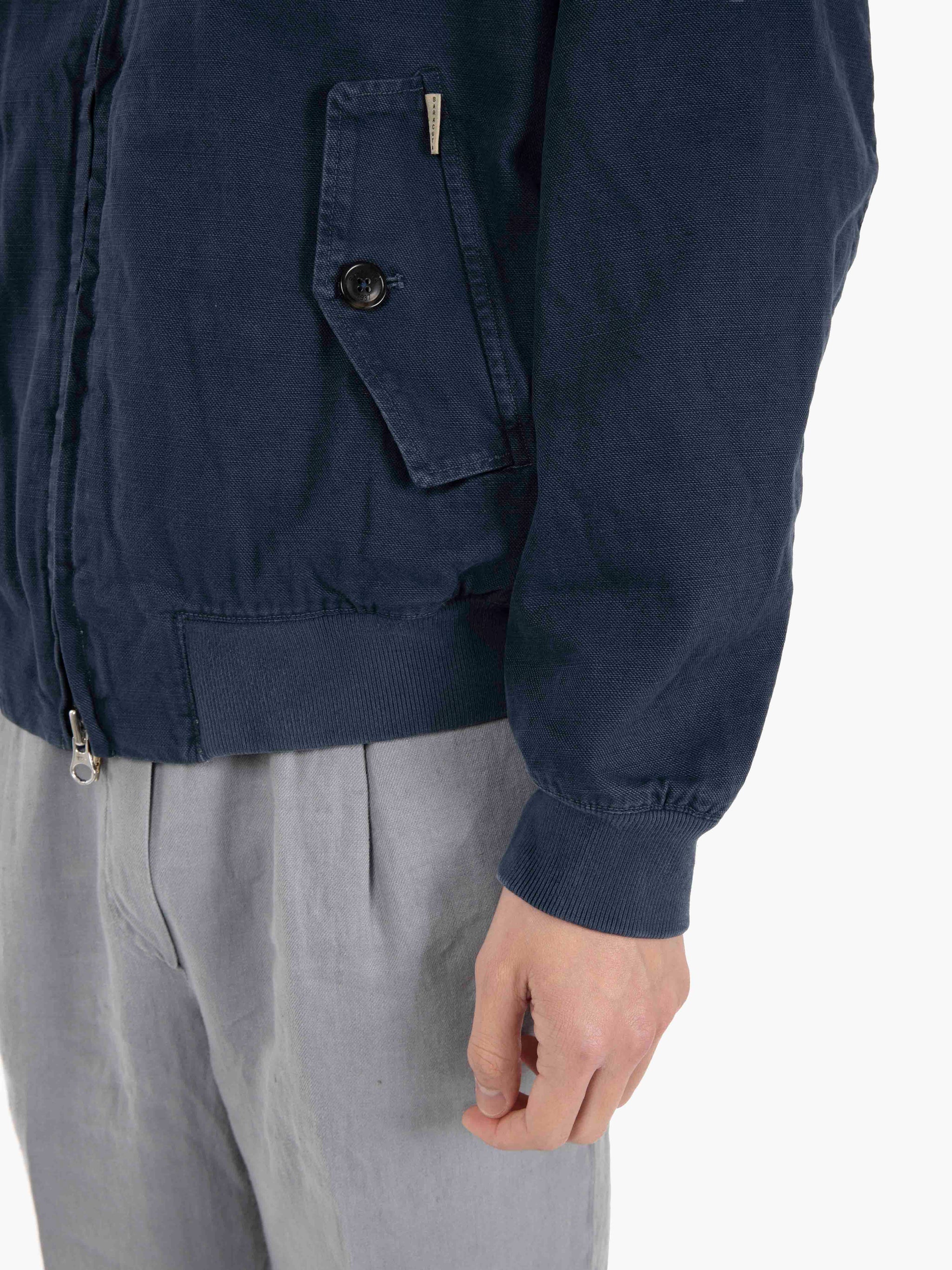 Giacca in canvas collo alto sea storm