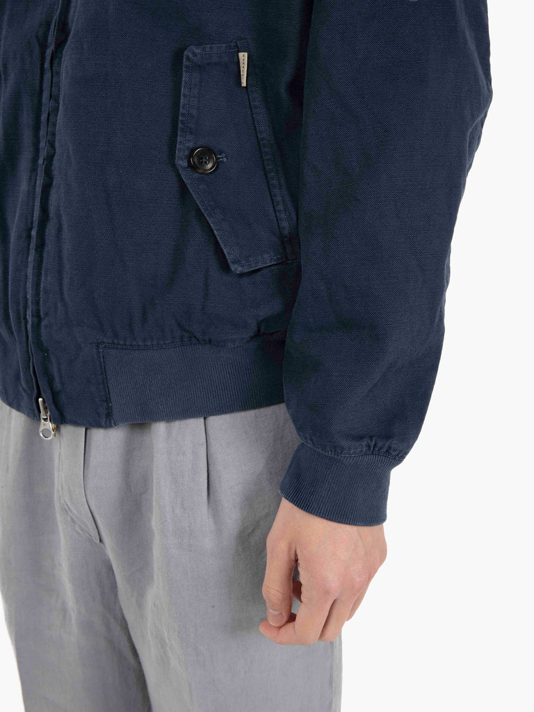 BARACUTA - Giacca in canvas collo alto sea storm