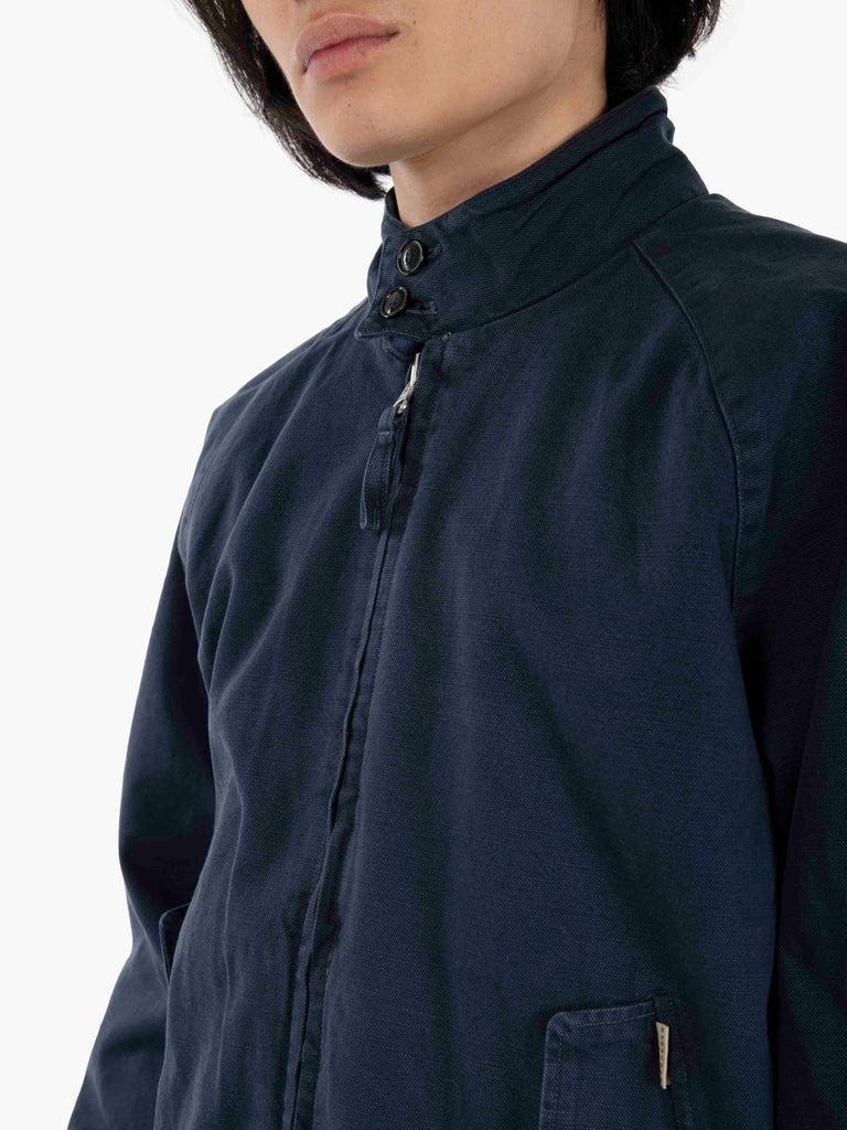 BARACUTA - Giacca in canvas collo alto sea storm
