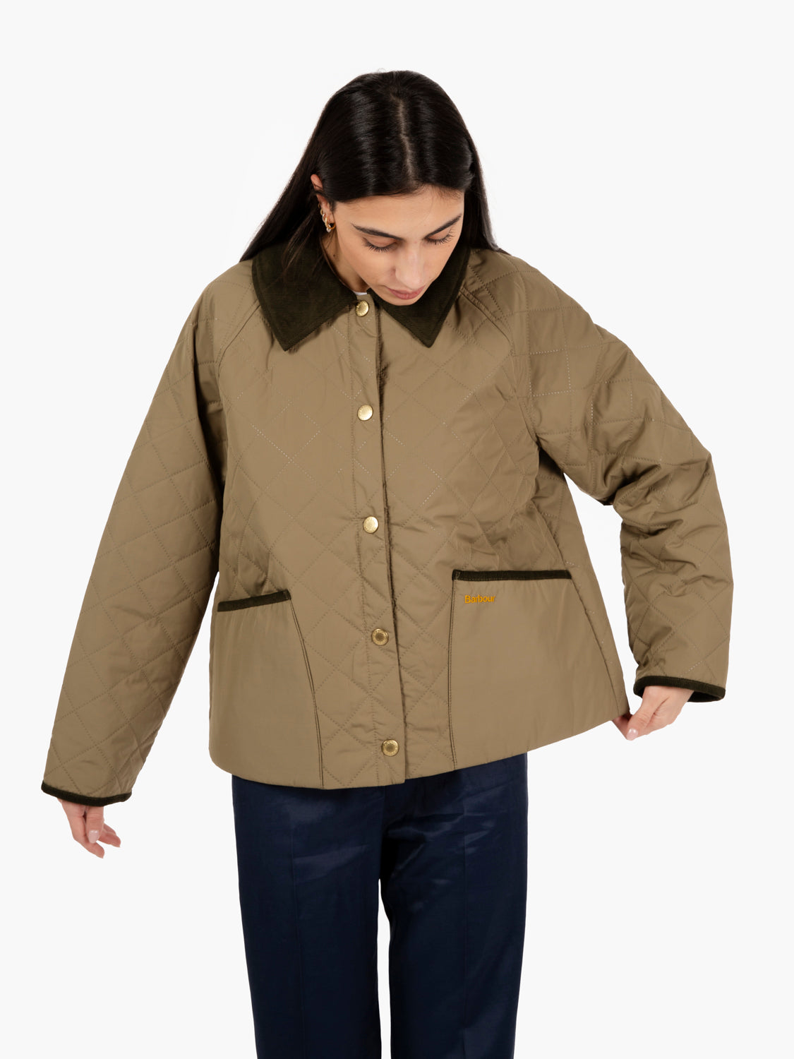Anise Quilt jacket dusky green