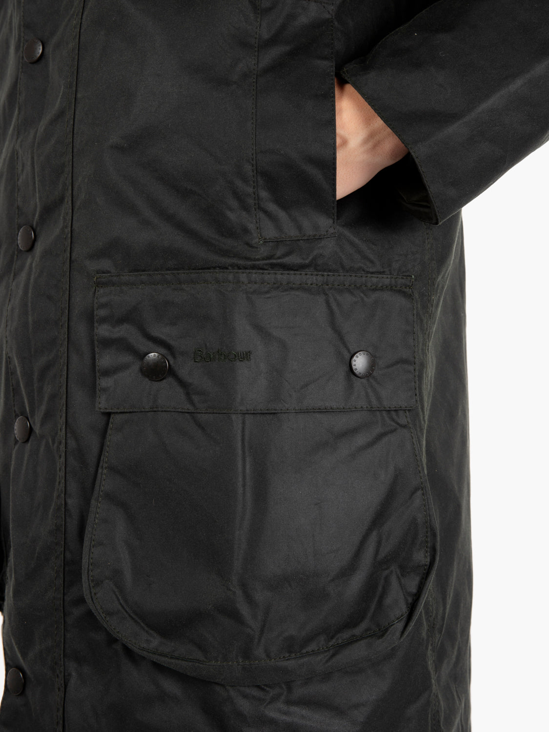 Border wax jacket sage