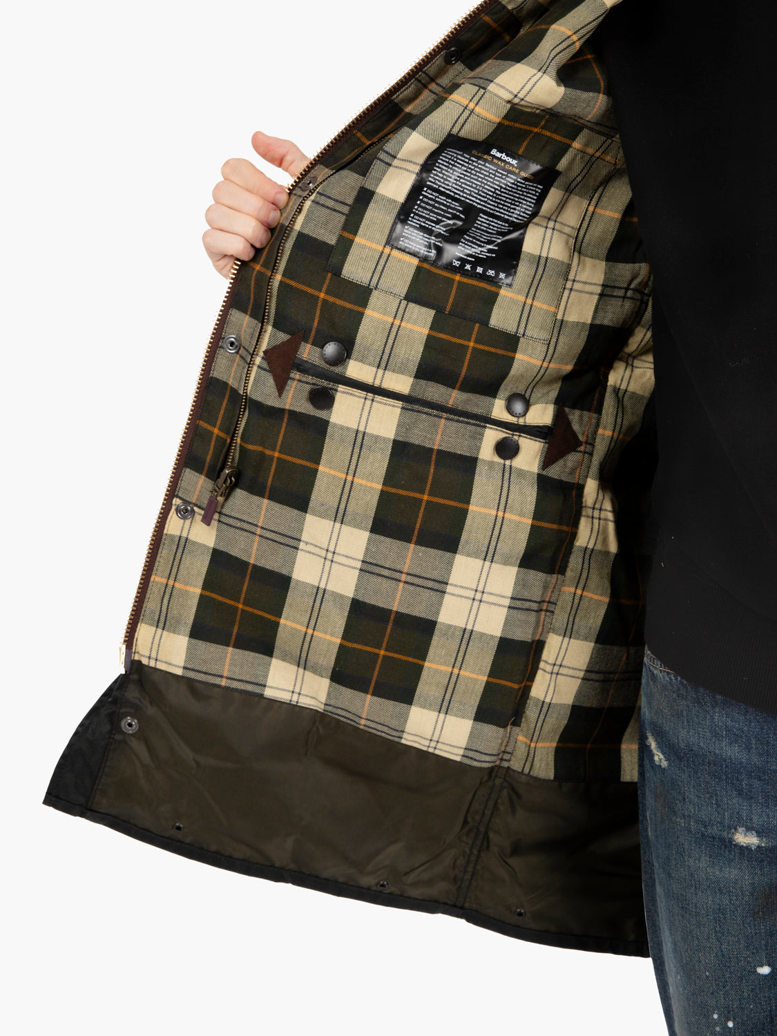Border wax jacket sage