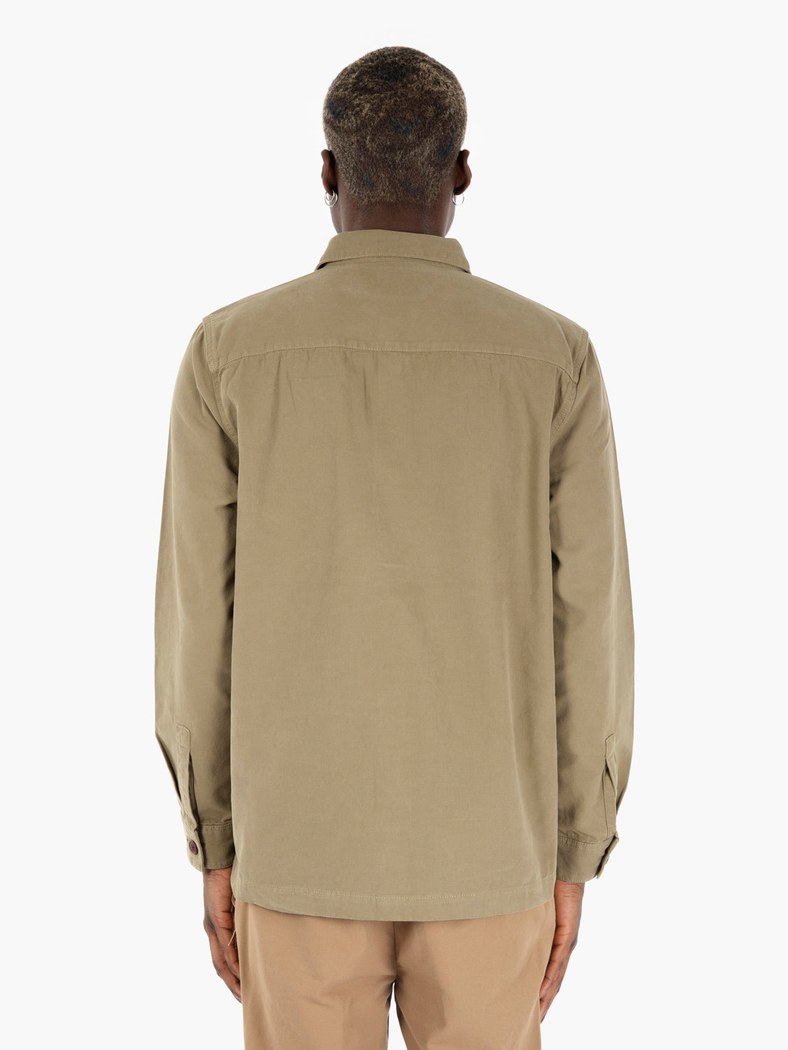 Camicia Overshirt Washed Cotton bleached olive