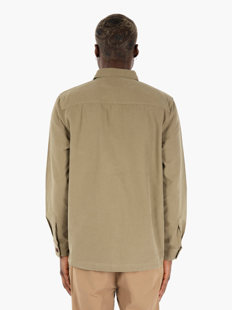 Overshirt Washed Cotton shirt bleached olive