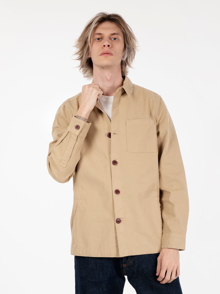 BARBOUR - Sovracamicia Overshirt Washed Cotton washed stone