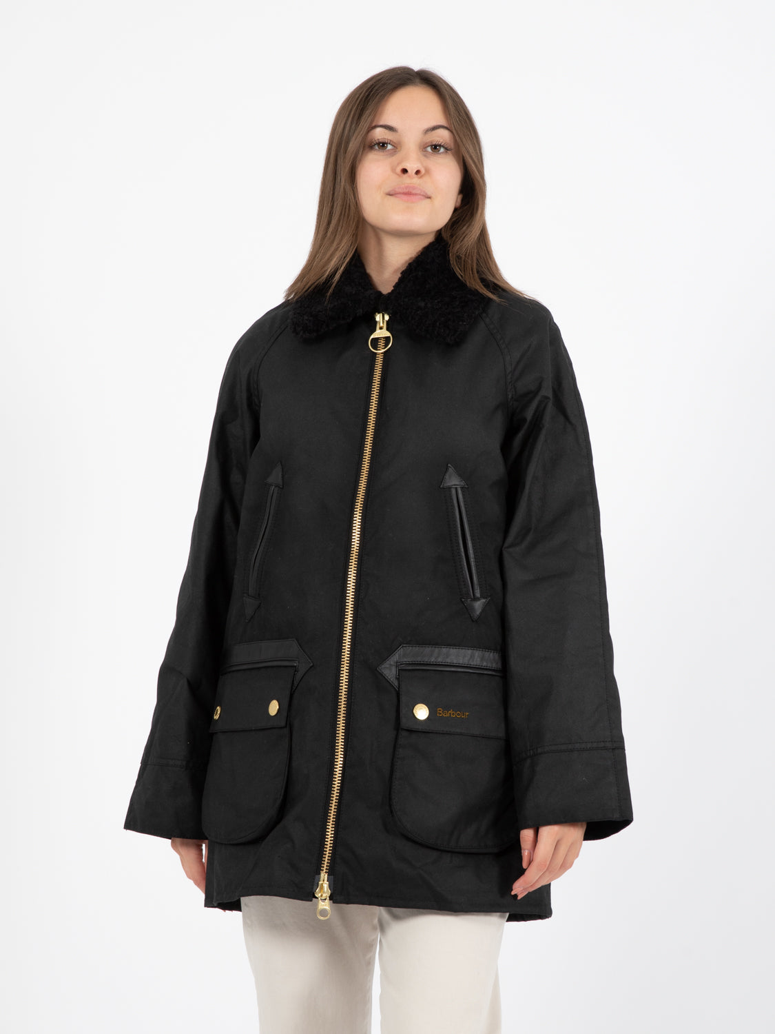 Giacca Arncliffe wax b lack / sage