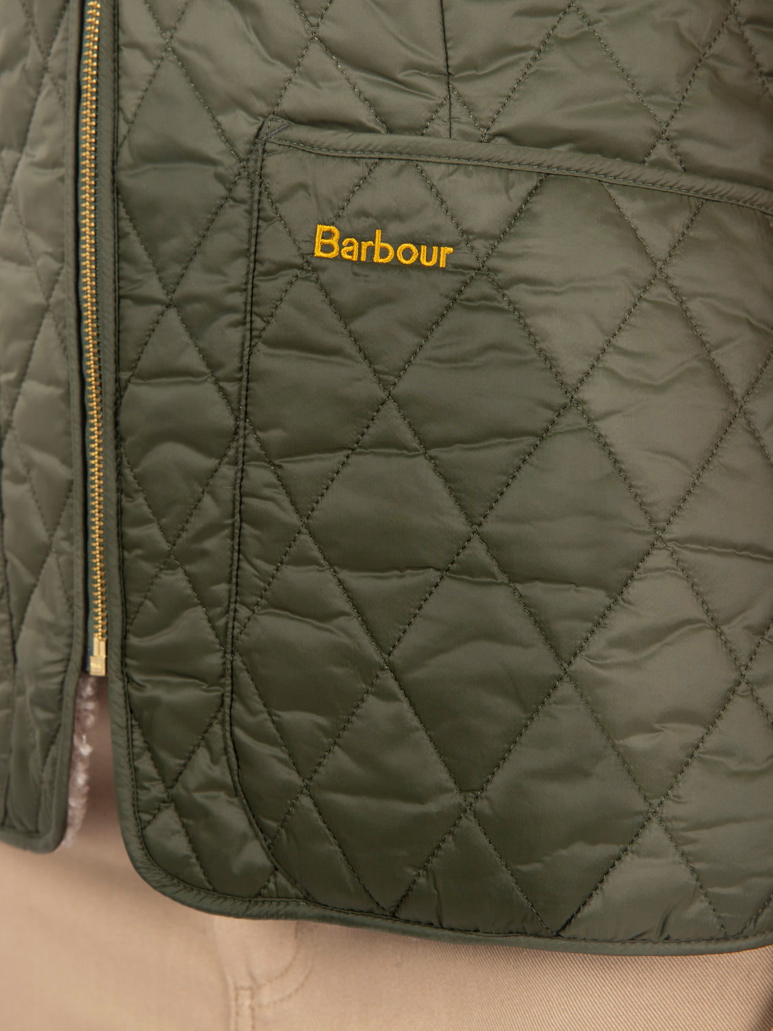 Markenfield liner vest olive / natural