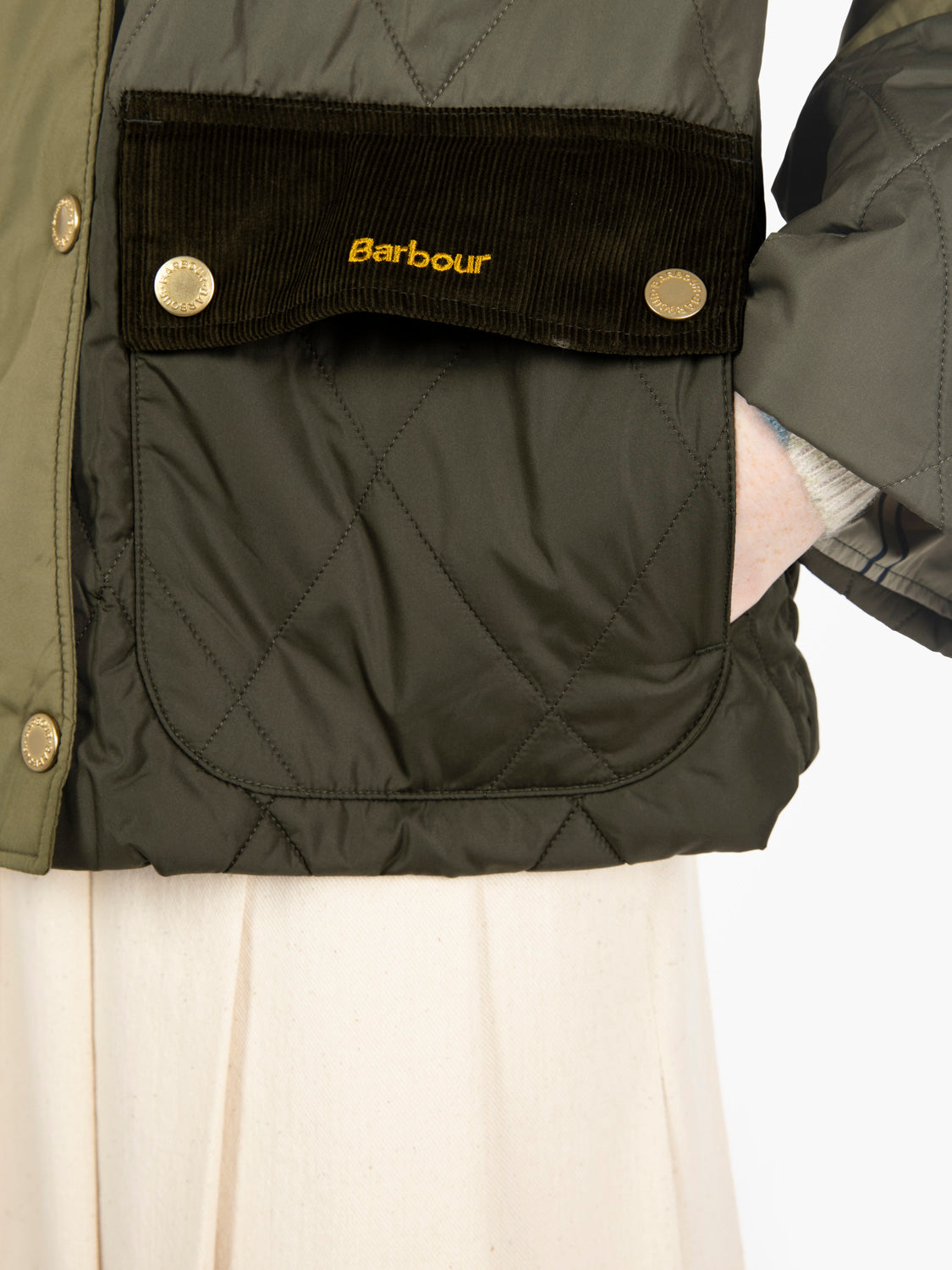 Martha Quilted jacket olive / dark moss / ancien tartan