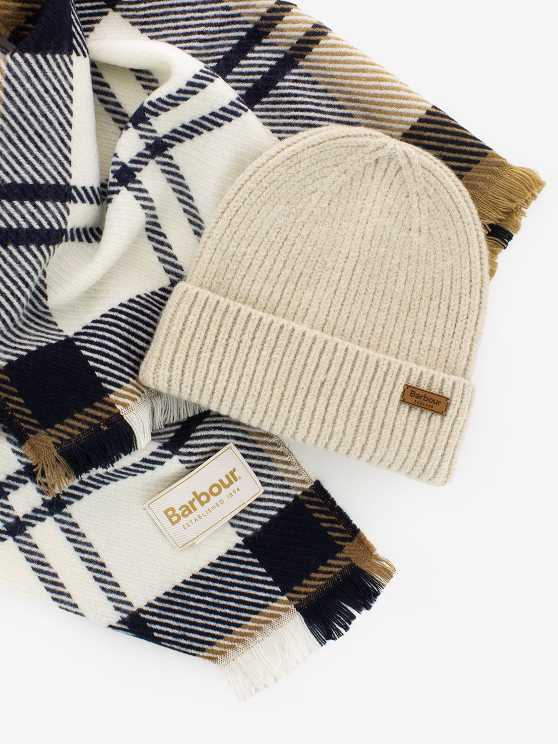 Pendle benie blair & scarf set hessian navy