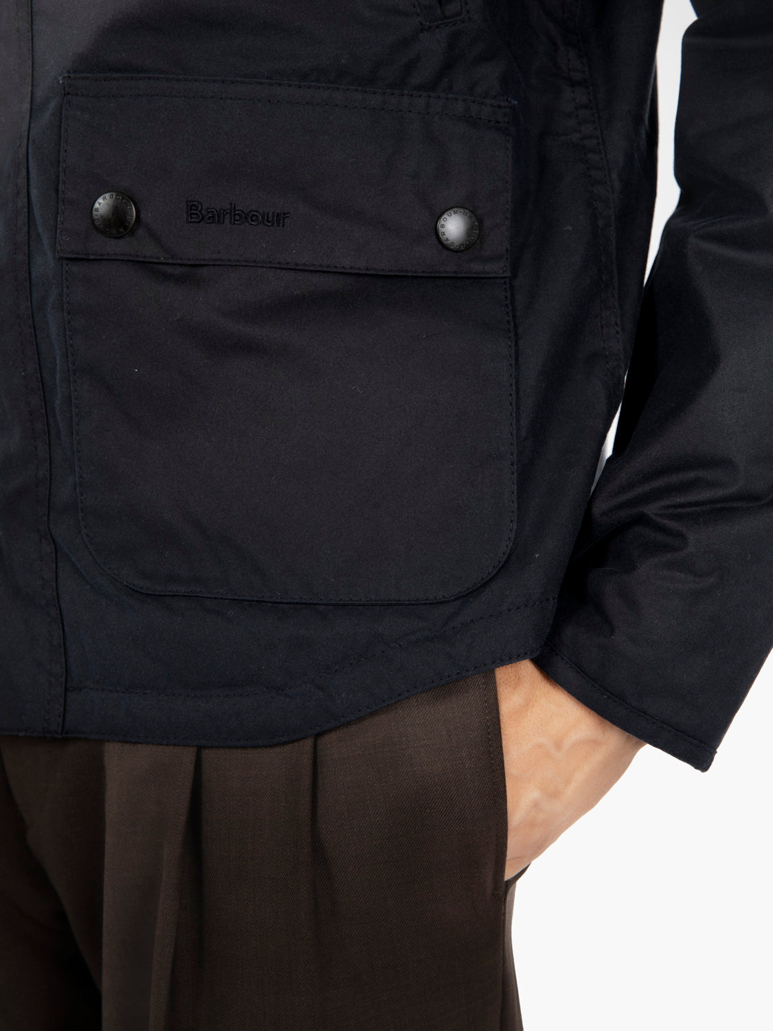 Reelin wax jacket navy