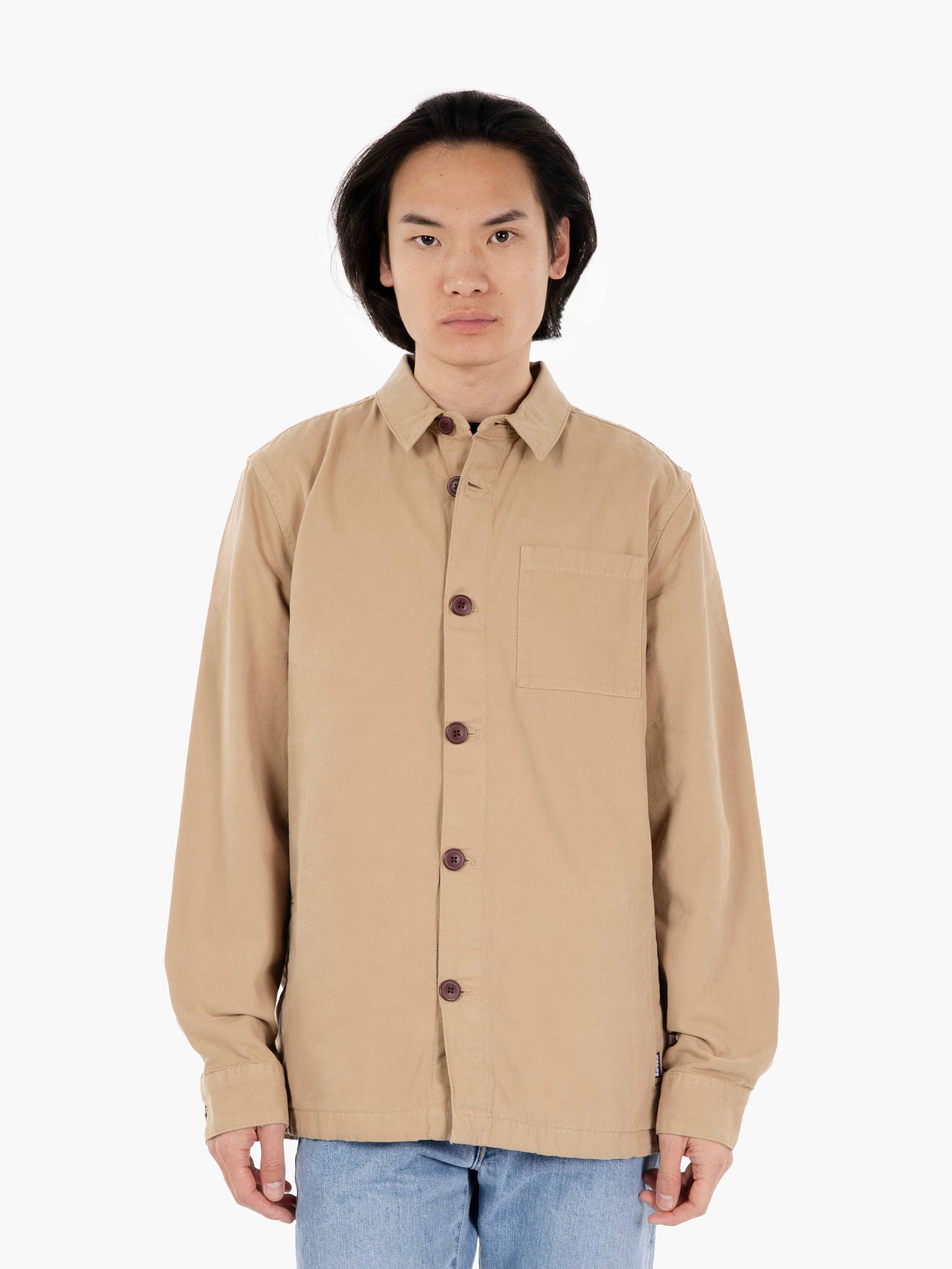 Overshirt Washed Cotton washed stone overshirt
