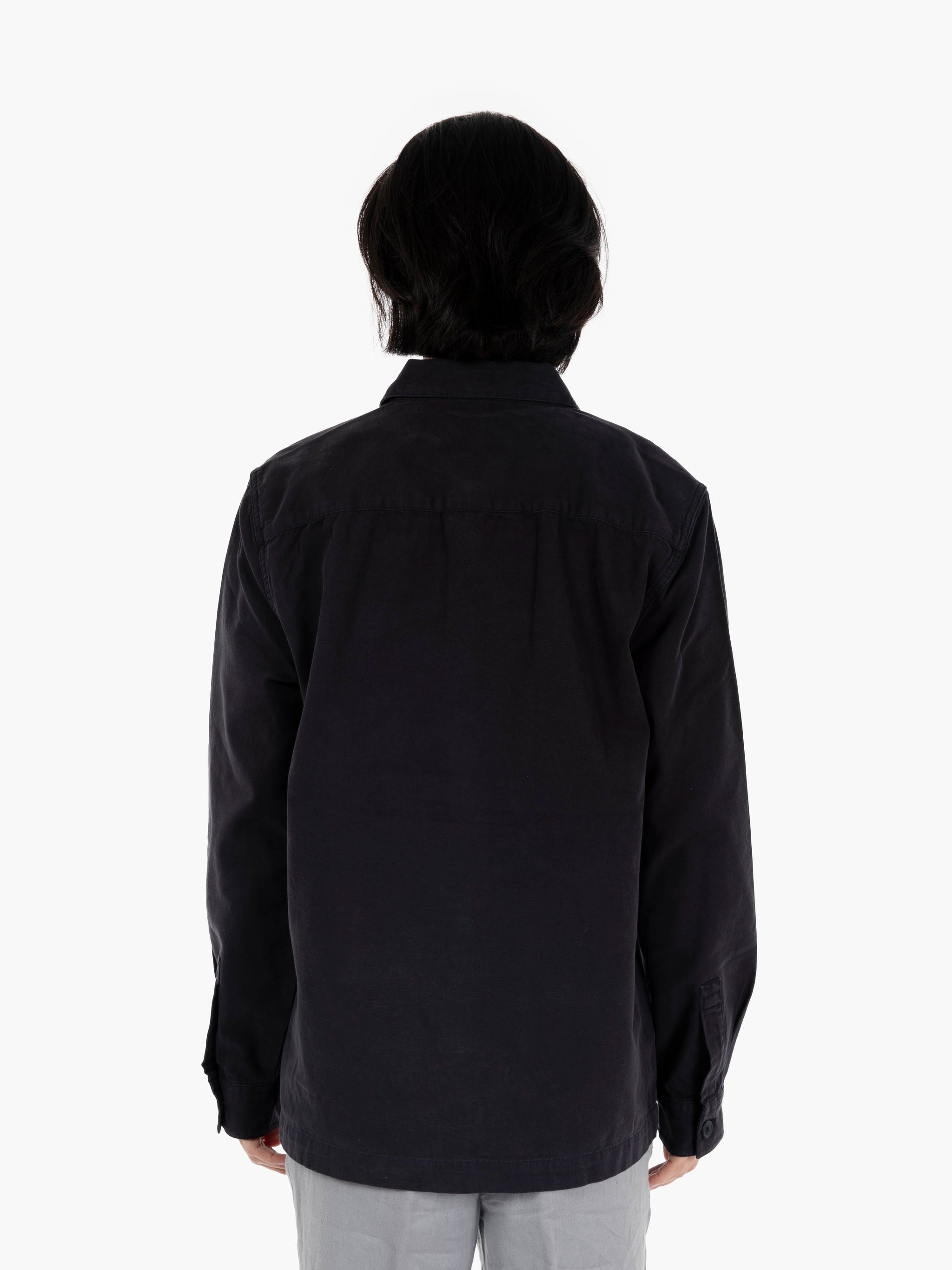 Washed navy overshirt