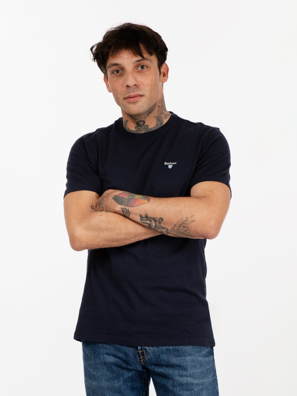 T-shirt logo lettering new navy