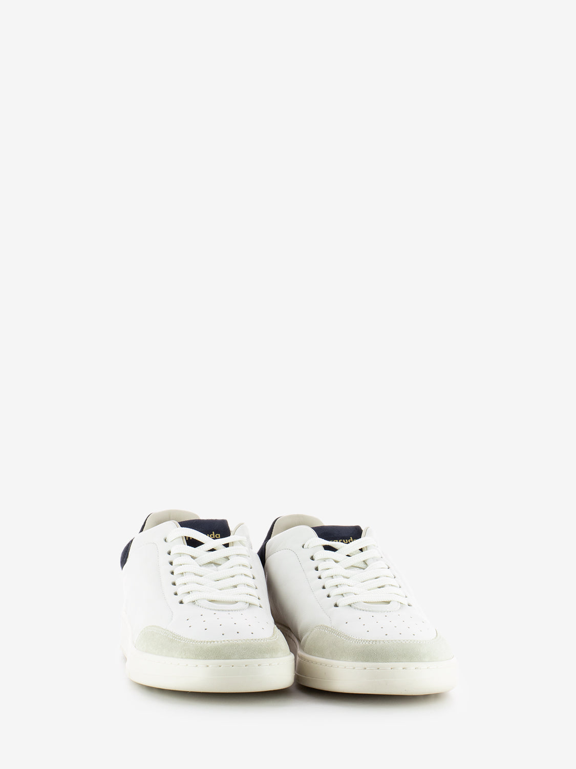 Sneakers in pelle e camoscio marmo / camelia / navy