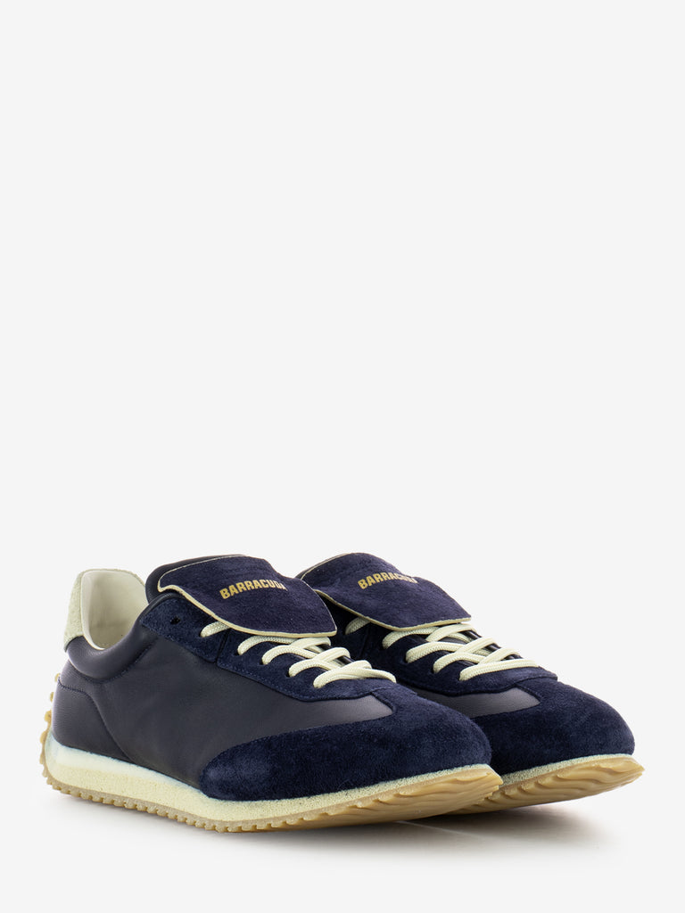BARRACUDA - Sneakers in pelle e suede blu