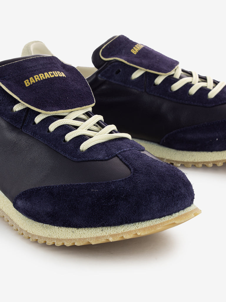 BARRACUDA - Sneakers in pelle e suede blu