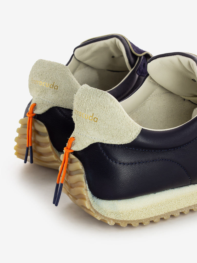 BARRACUDA - Sneakers in pelle e suede blu