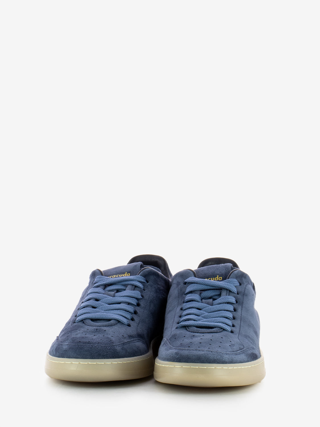 Sneakers vintage in camoscio blu denim