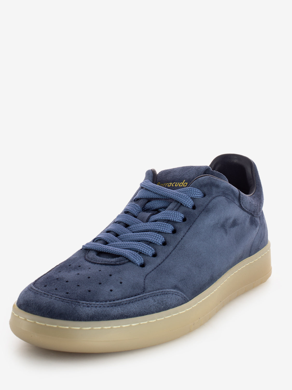 Sneakers vintage in camoscio blu denim