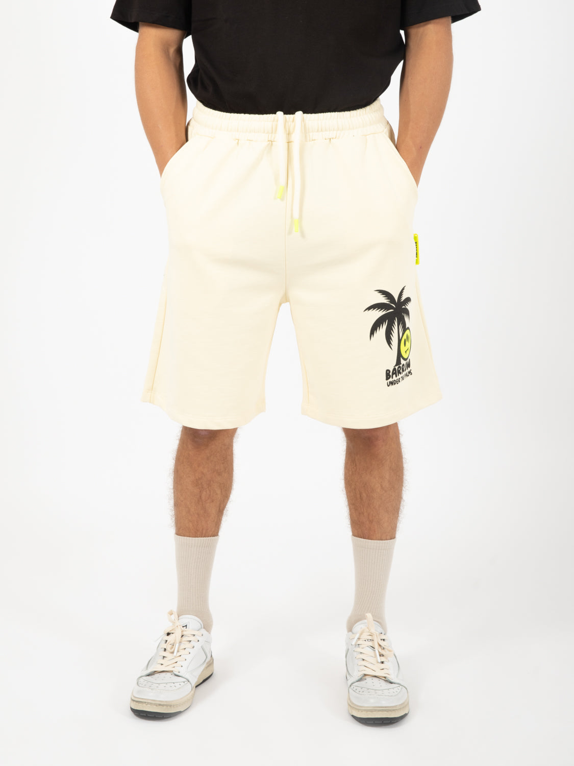 Bermuda in felpa palms crema