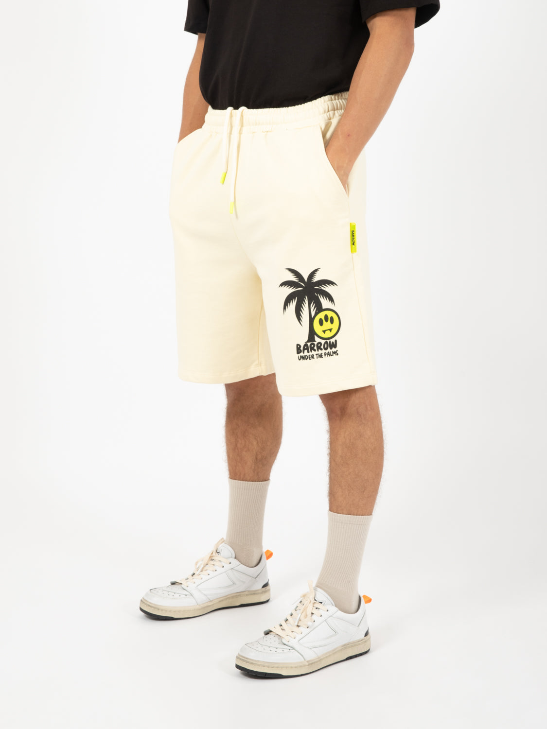 Bermuda in felpa palms crema