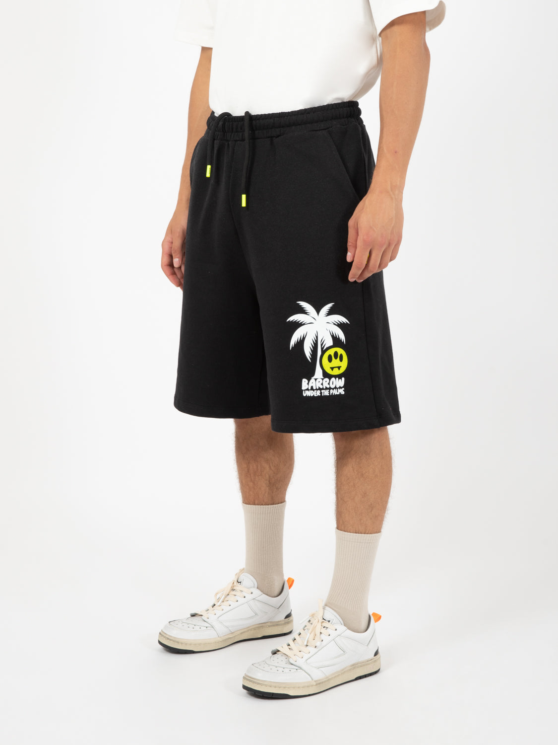 Palms black fleece Bermuda shorts