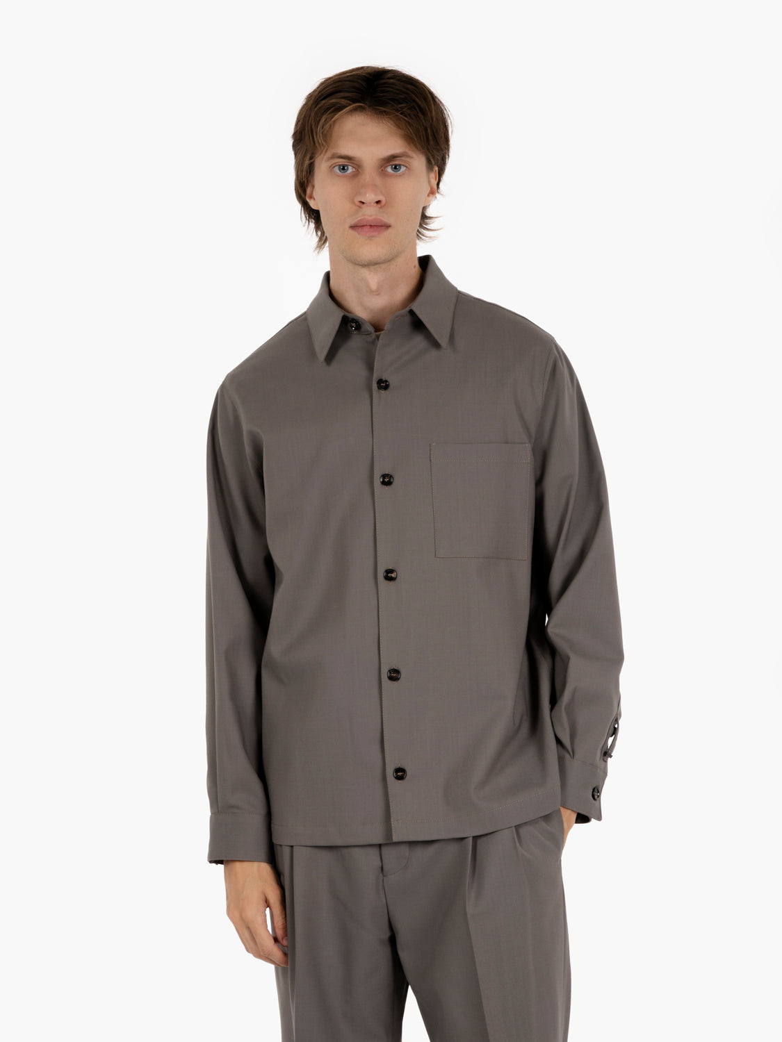 Giacca camicia fango