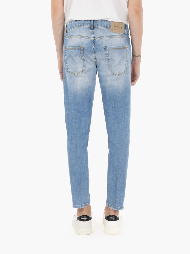 BE ABLE - Jeans Davis slim elasticizzato denim chiaro