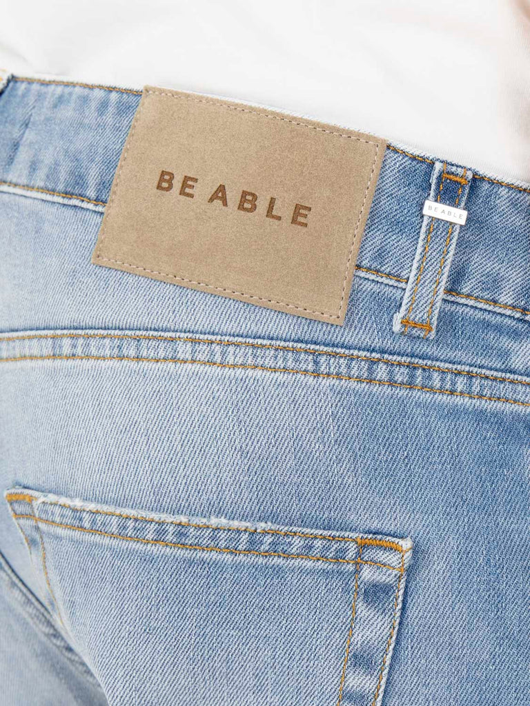 BE ABLE - Jeans Davis slim elasticizzato denim chiaro
