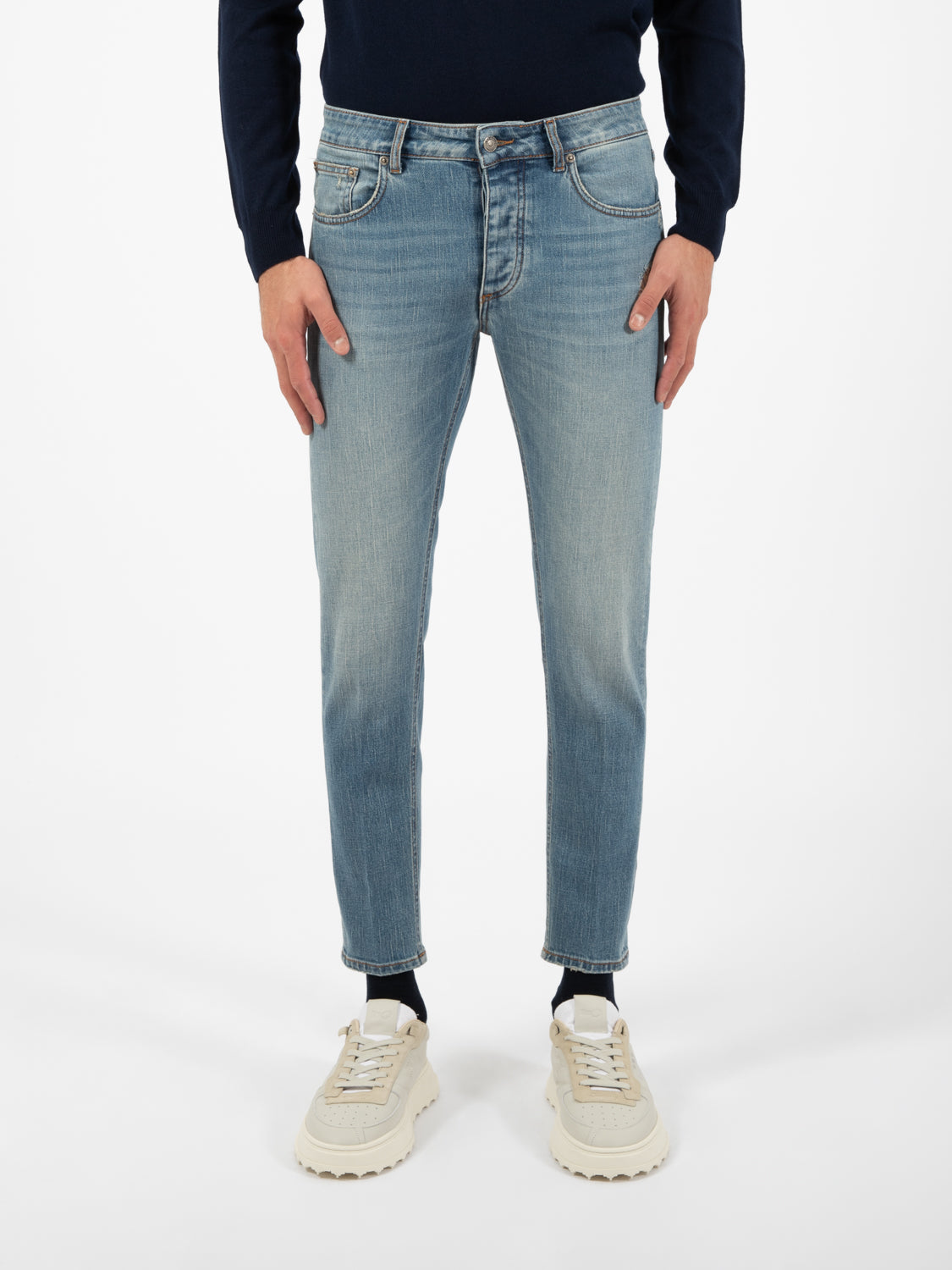 Jeans skinny Davis Shorter denim sabbiato