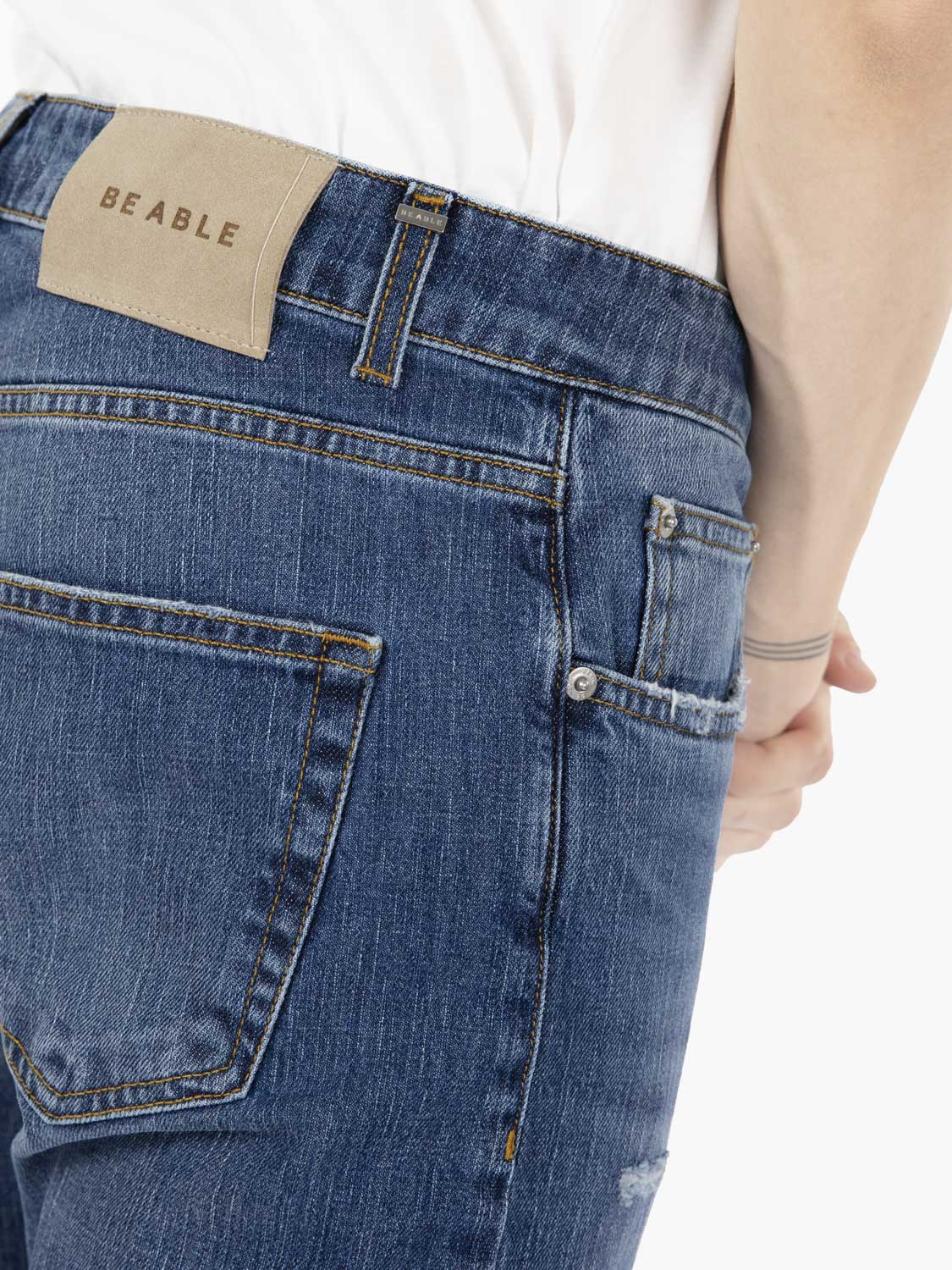 Jeans slim Davis blu medio scuro