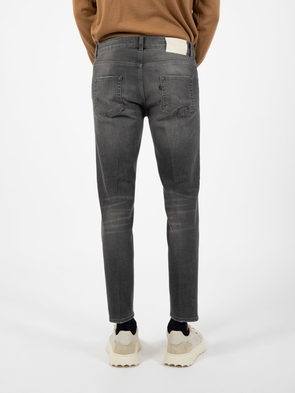 Jeans straight Davis Shorter grigio medio