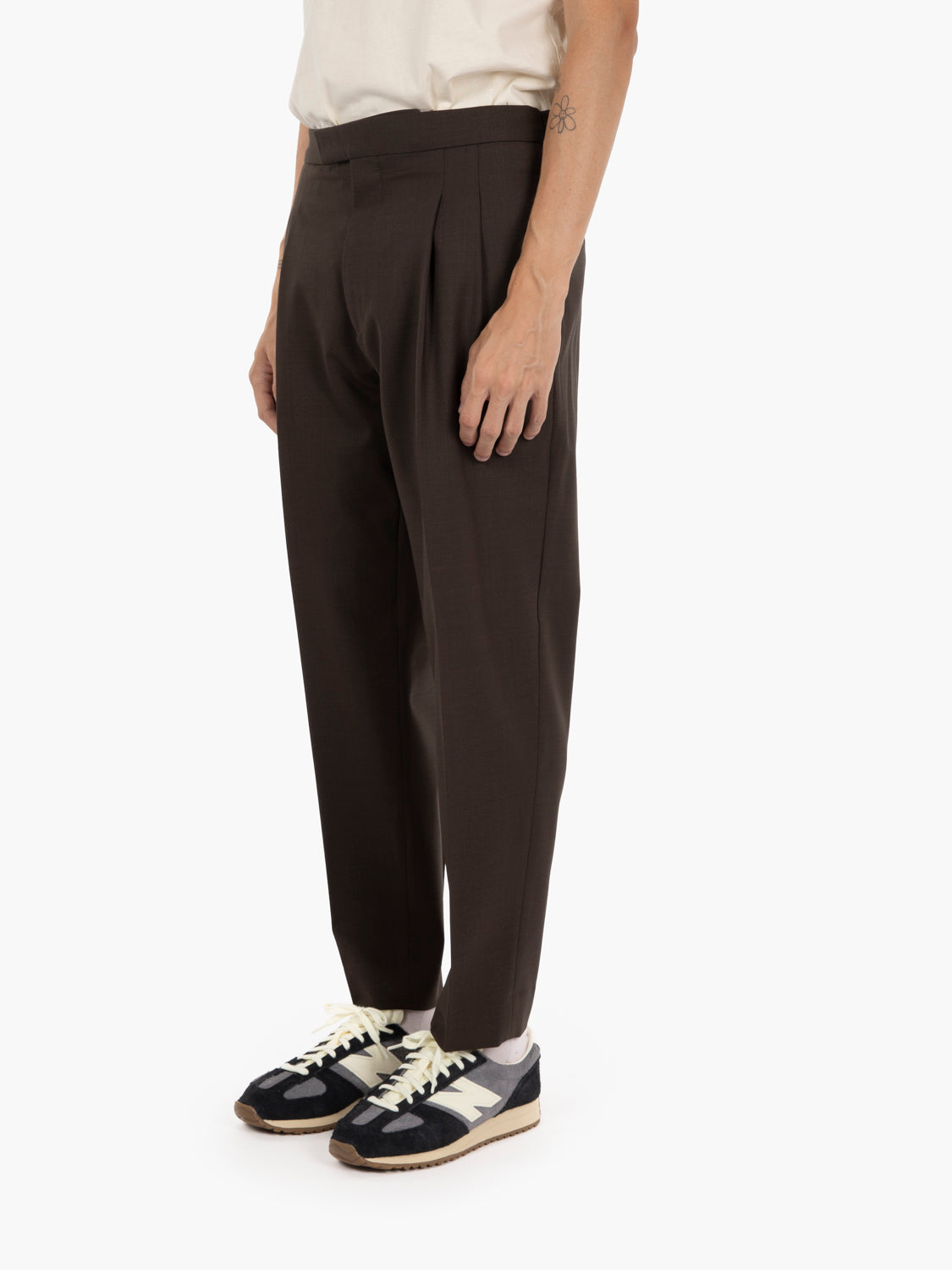 FRESH WOOL TROUSERS DARK BROWN 25W_ROY_GBC_MORO
