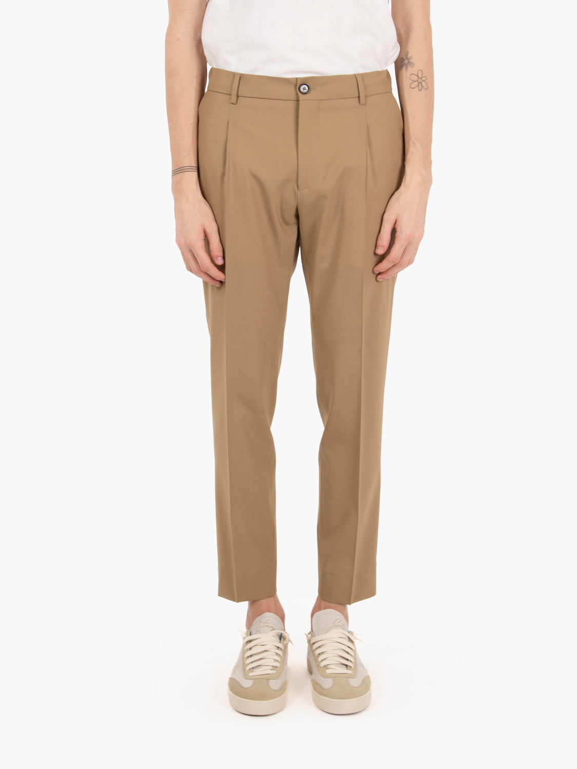 Riccardo trousers with beige drawstring
