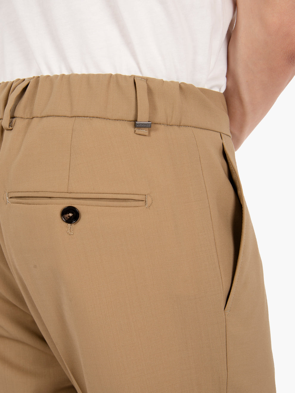 Riccardo trousers with beige drawstring