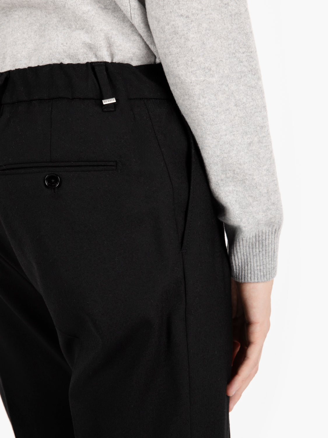 Pantaloni Riccardo con elastico neri