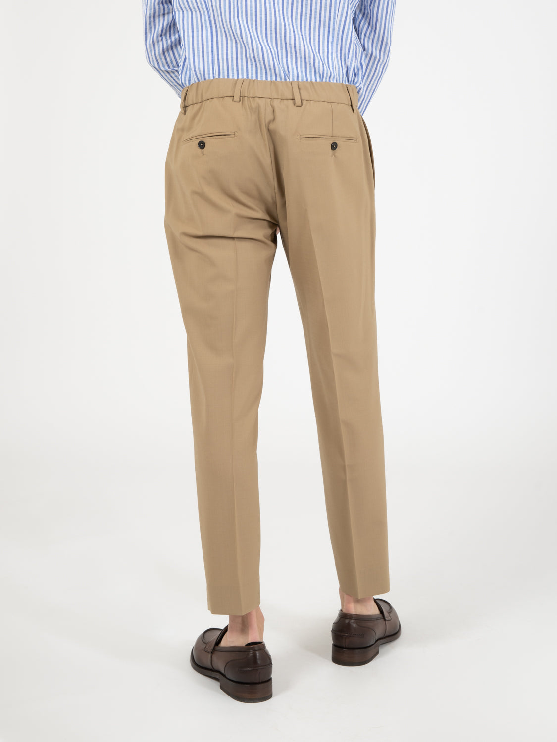 Pantaloni Riccardo fresco lana beige