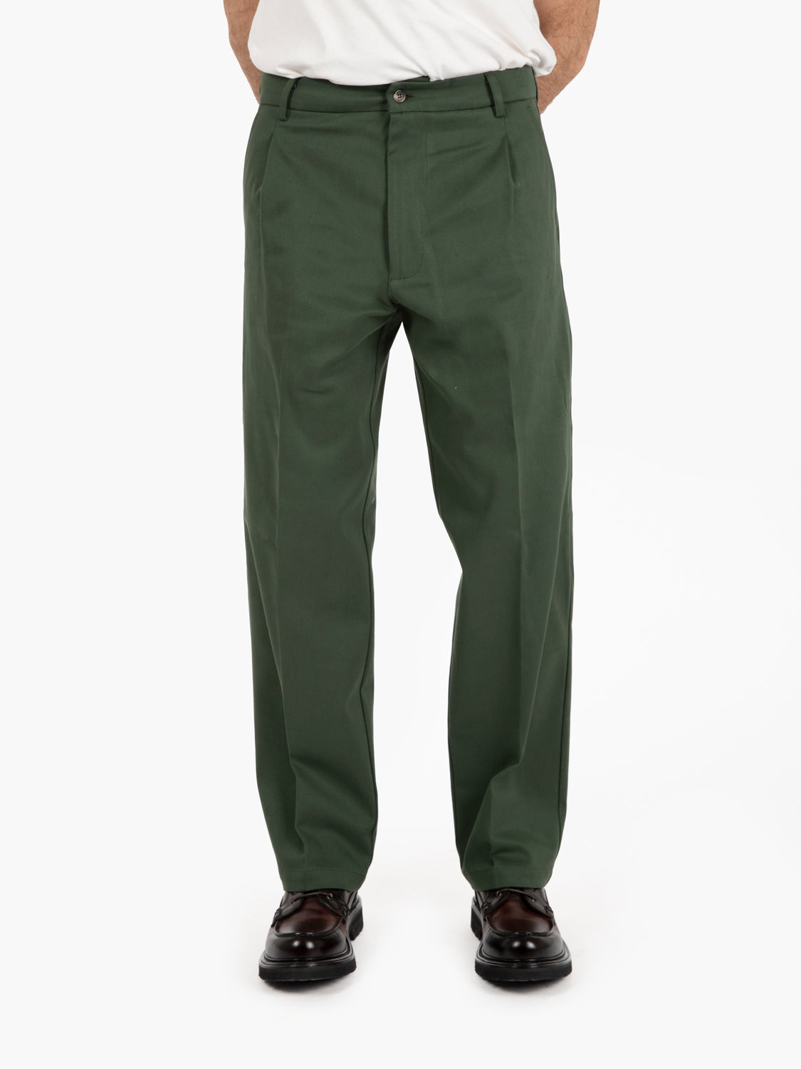 Army Cotton Wide Leg Pants