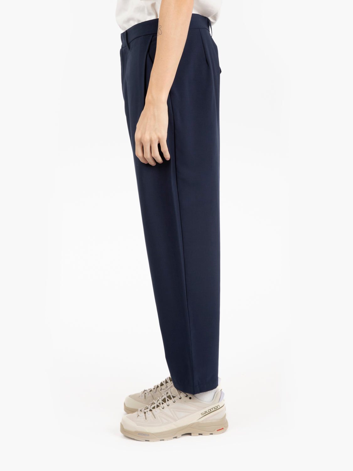 Pam trousers in navy wool blend