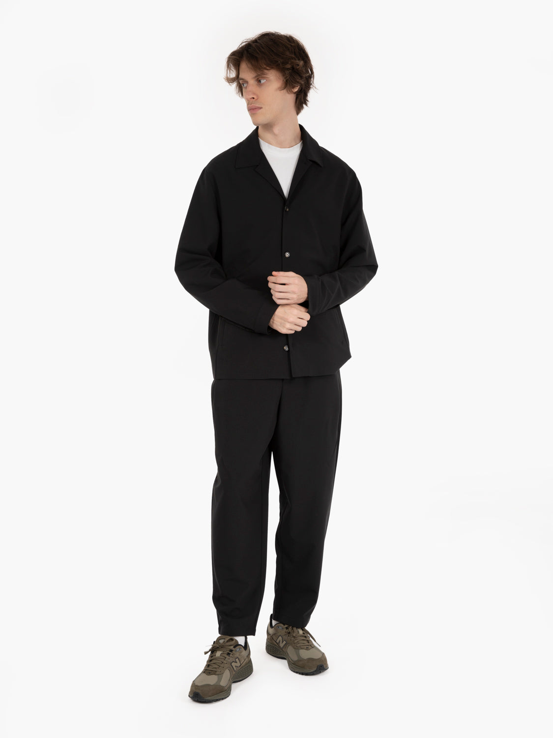 Pantaloni Pam in misto lana neri