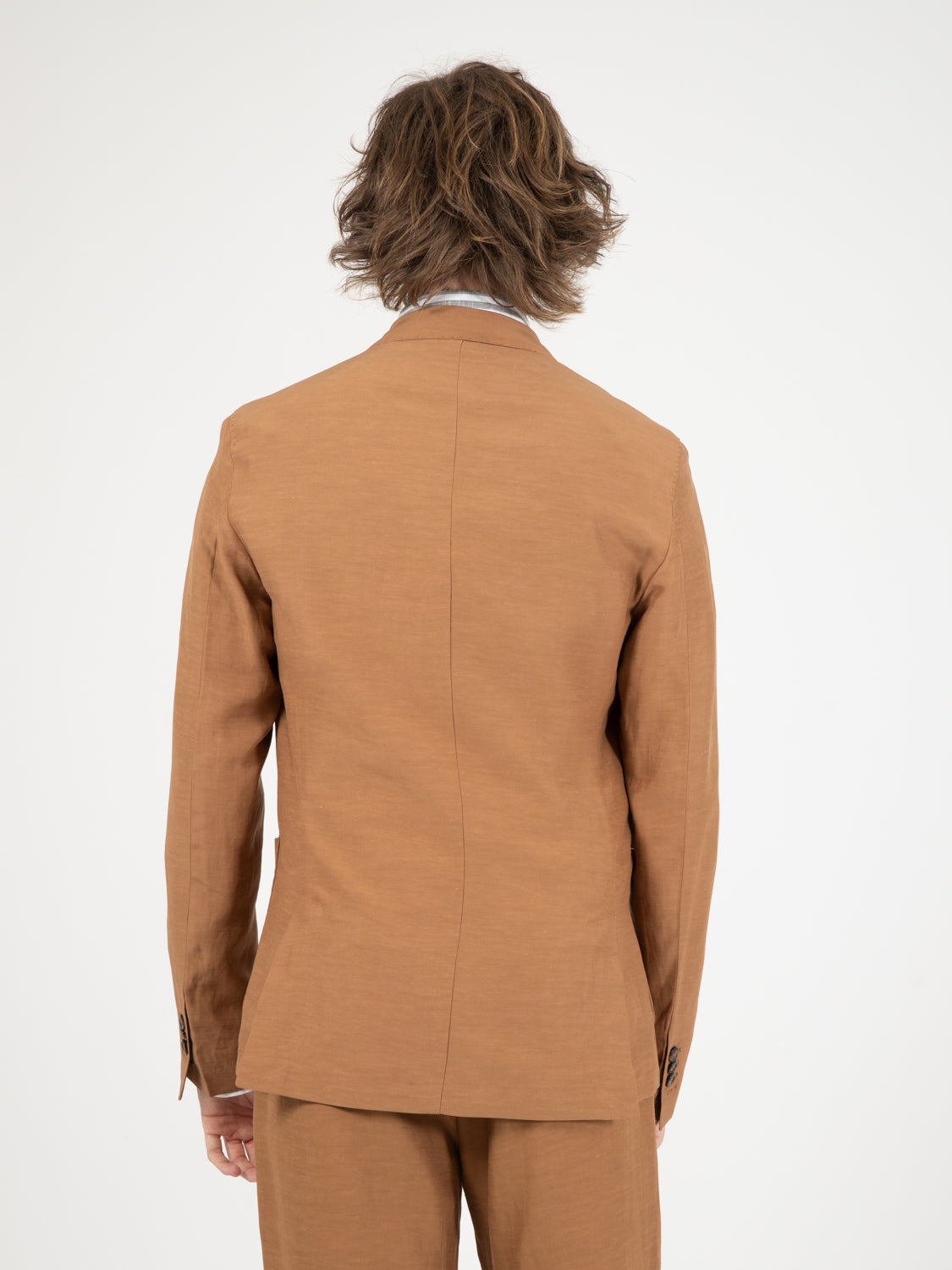 Alberto Double Breasted Chocolate Blazer