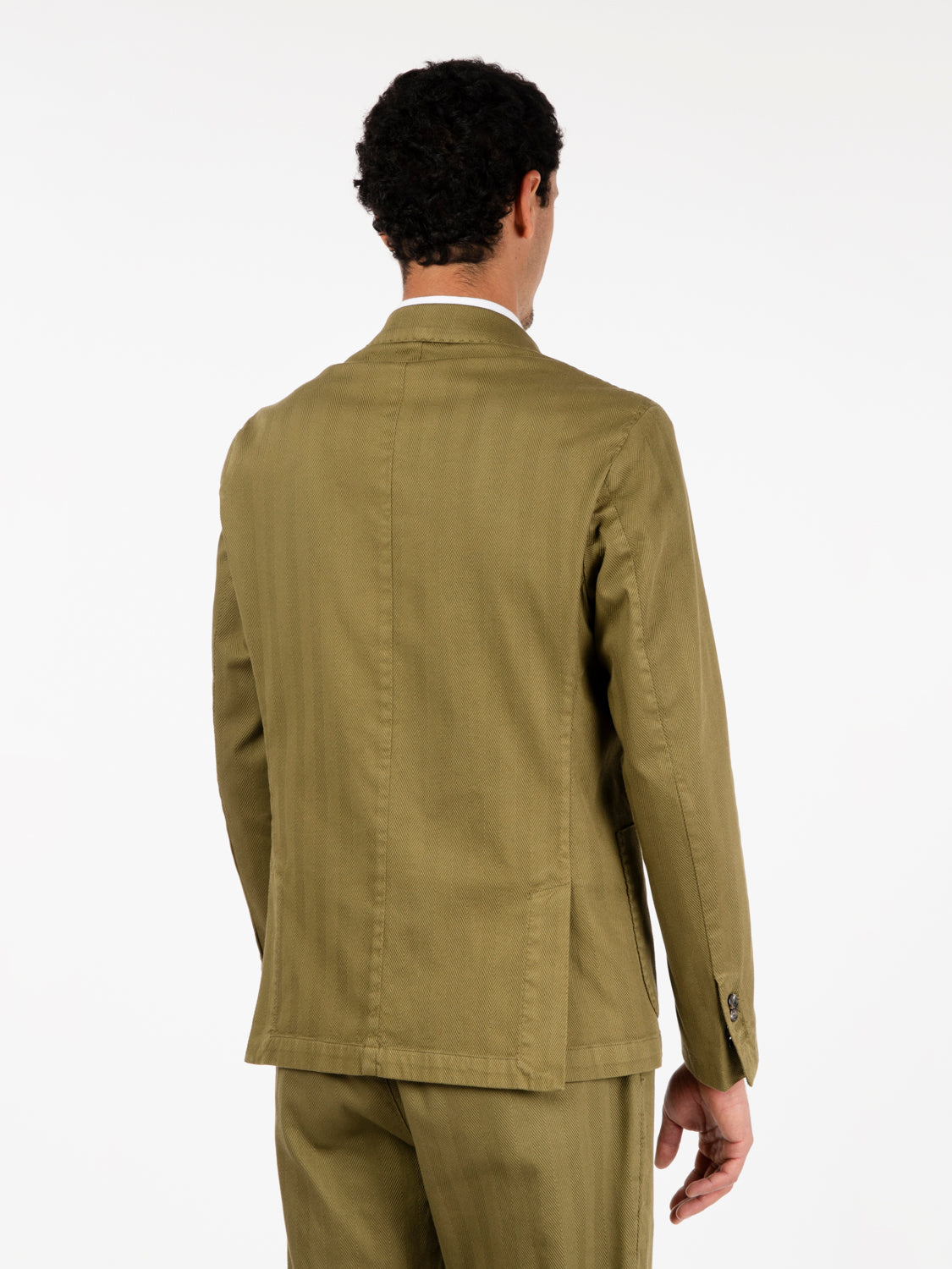Alberto olive double breasted blazer