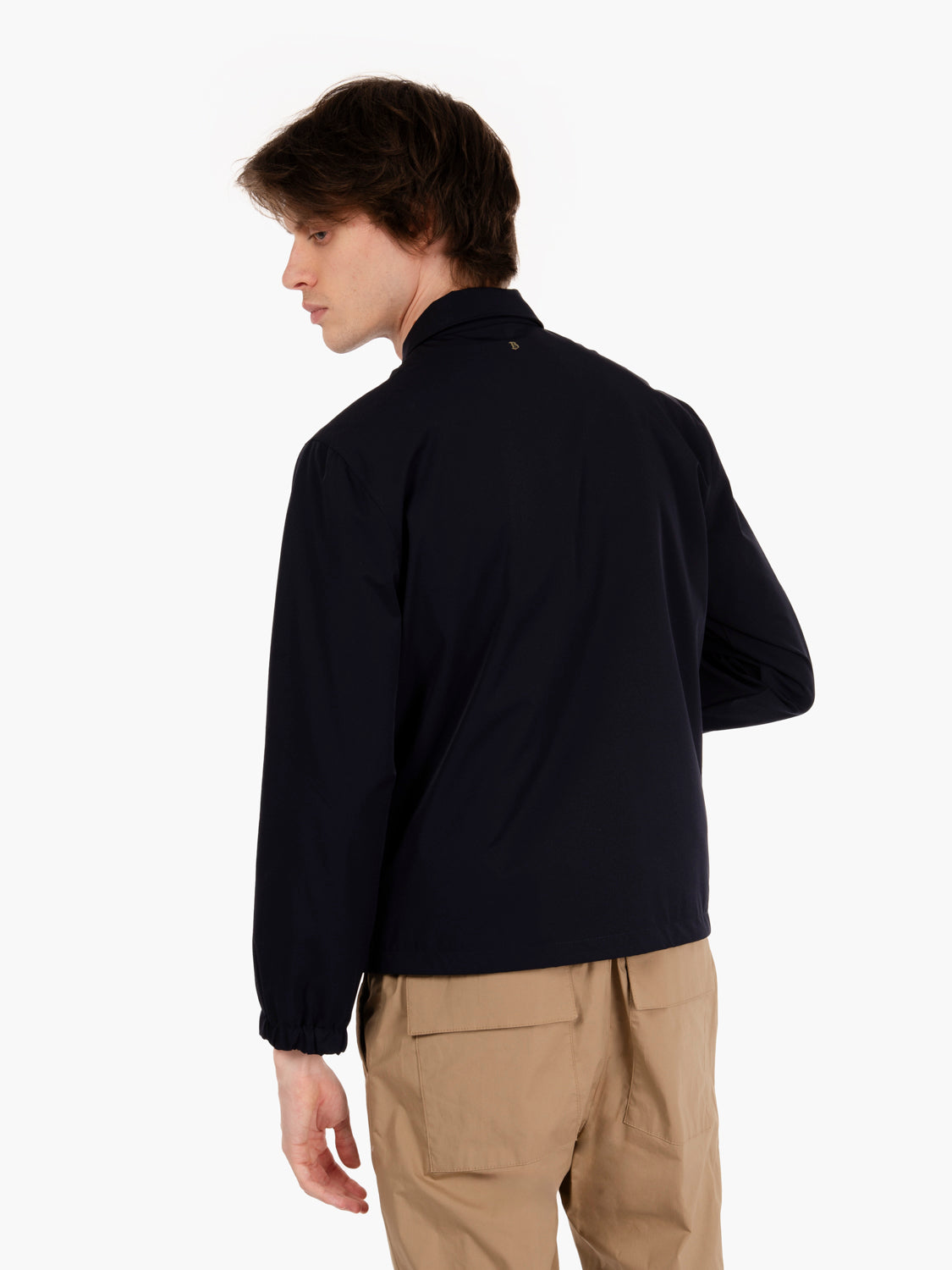 Giacca camicia con bottoni navy