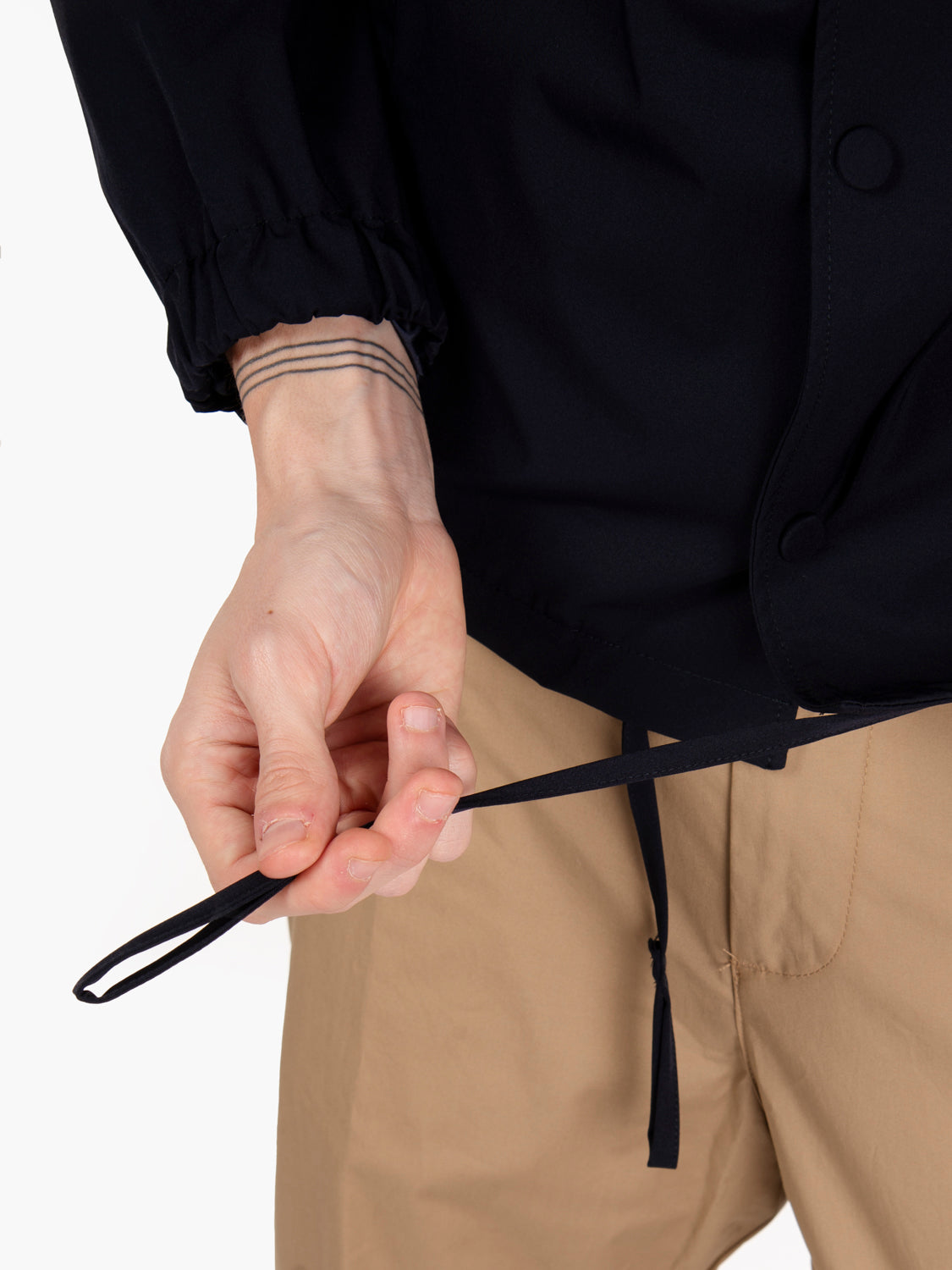 Giacca camicia con bottoni navy