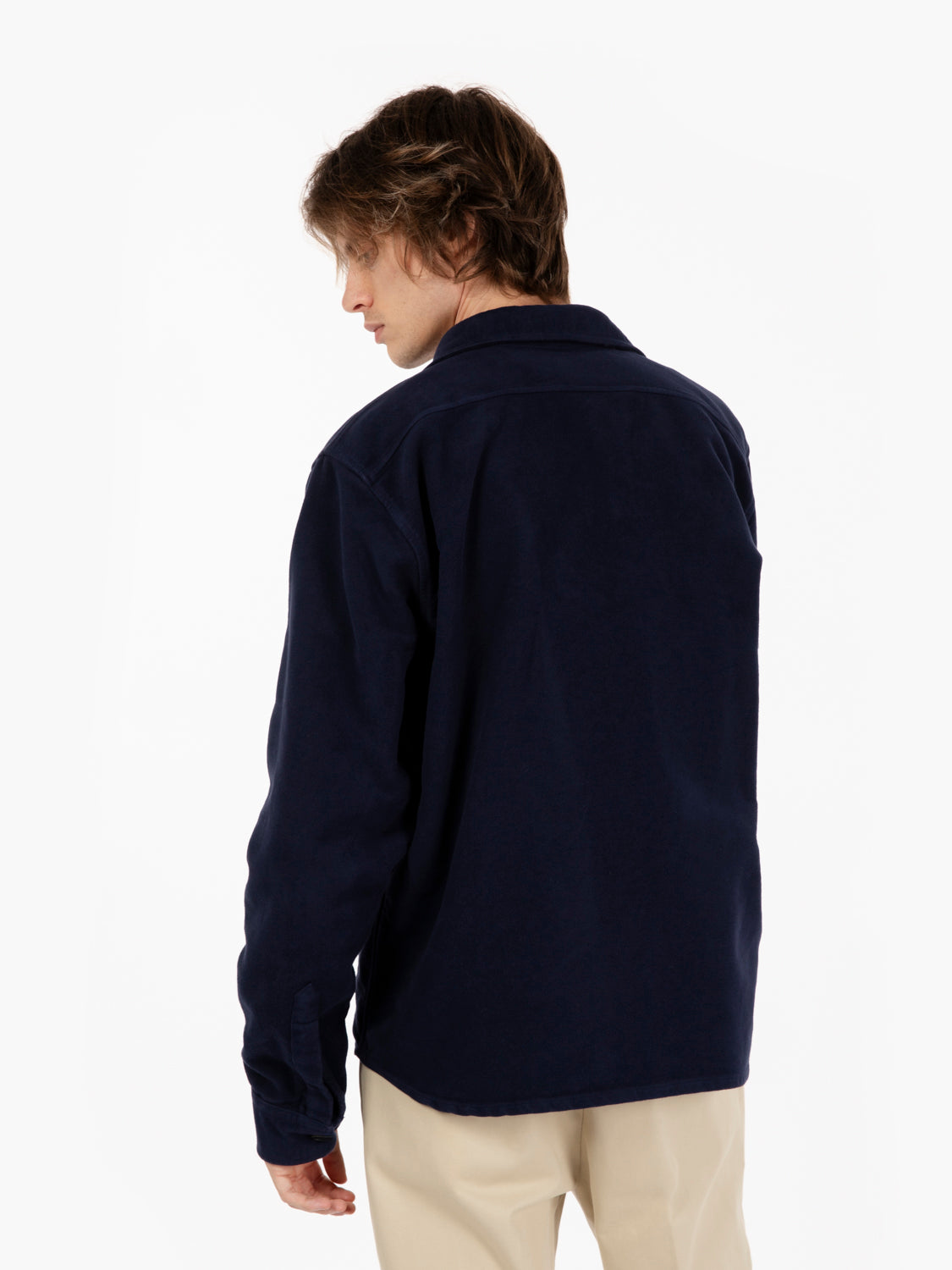 Giacca camicia in fustagno navy