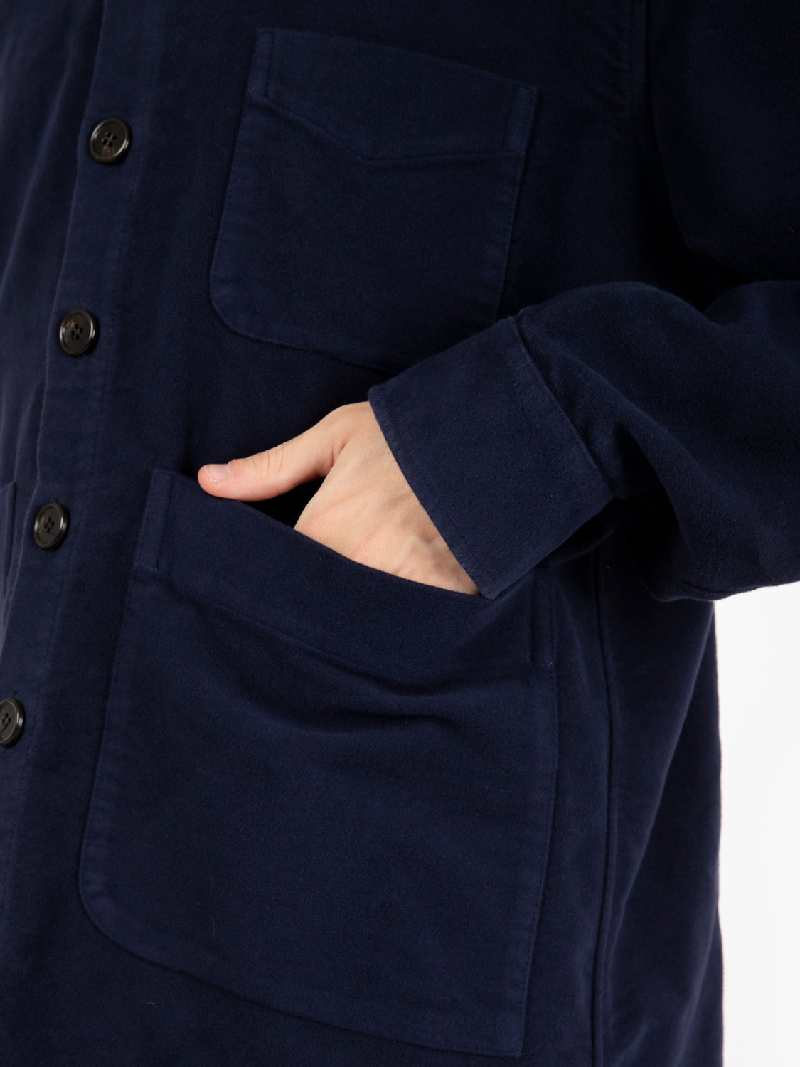 Giacca camicia in fustagno navy